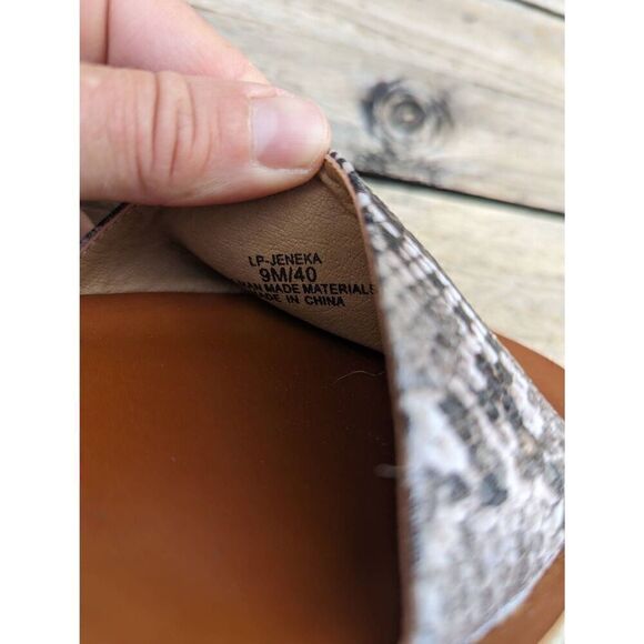Lucky Brand Jeneka Platform Sandals women's size‎ 9 snake print espadrille - Picture 6 of 9